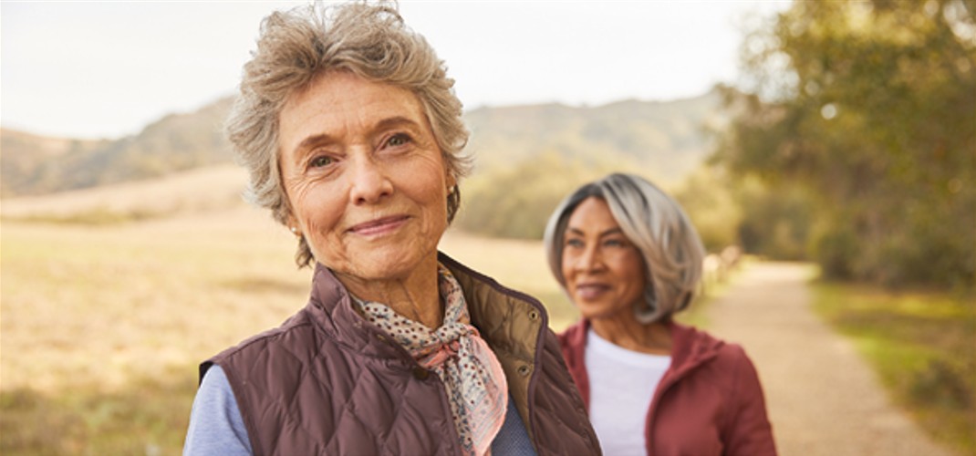 Two ladies walking